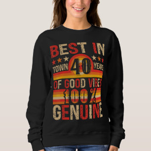 Camiseta Aniversário de 40 anos de Vintage Womens Mens 40th