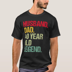 Camiseta Aniversário de 40 anos Engraçado Do Pai Marido 40