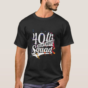 Camiseta Aniversário de 40 anos Engraçado Para Homens Esqua
