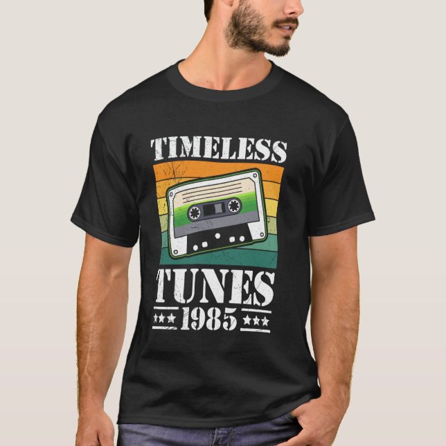 Camiseta aniversário de 40 anos ETERNO TUNES 1985 Goldies 4 (Frente)