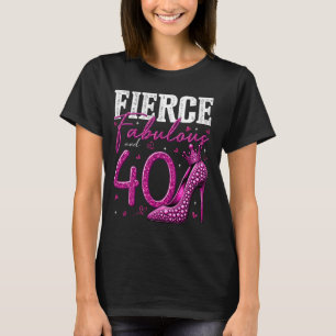 Camiseta aniversário de 40 anos Fierce Fabuloso e presente