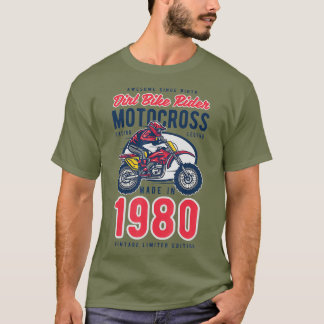 Camiseta aniversário de 40 anos Gift 1980 Vintage Dirt Bike
