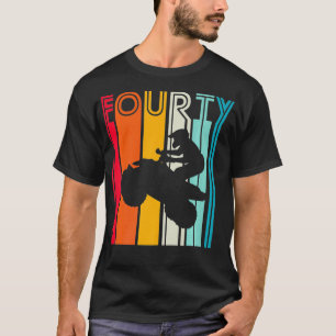 Camiseta aniversário de 40 anos Gift Quad Driver Retro ATV