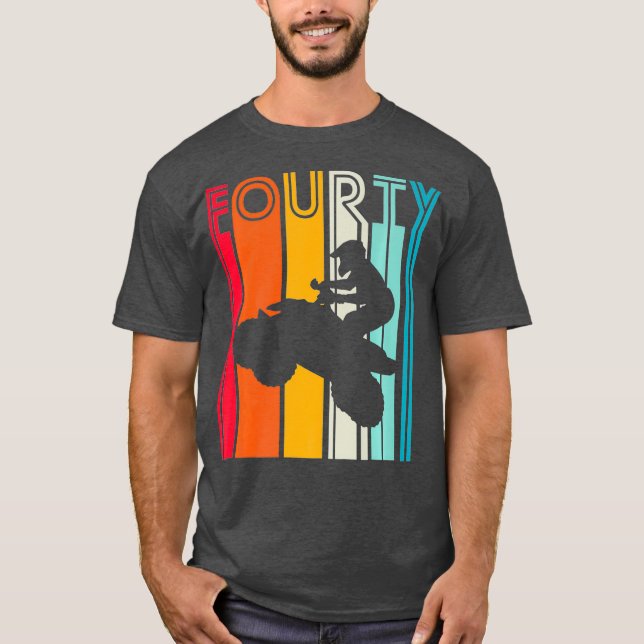 Camiseta aniversário de 40 anos Gift Quad Driver Retro ATV  (Frente)