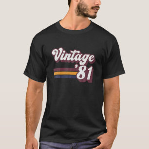 Camiseta aniversário de 40 anos Gift Retro 1981 Homens De 4