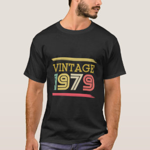 Camiseta aniversário de 40 anos Gift Vintage 1979 Homens Cl
