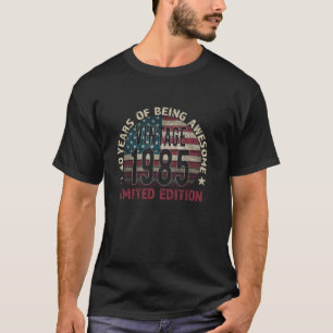 Camiseta aniversário de 40 anos homem presente nascer 1985