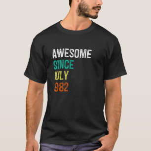 Camiseta aniversário de 40 anos Incrível Desde Julho De 198