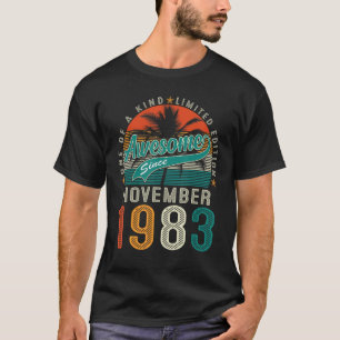 Camiseta aniversário de 40 anos Incrível Desde Novembro De 