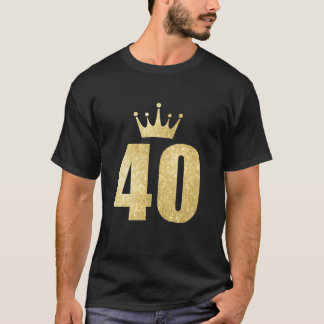 Camiseta aniversário de 40 anos King Queen Royal aniversári