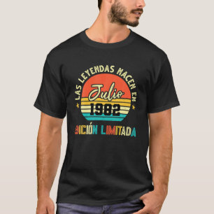 Camiseta Aniversário de 40 anos Las Leyendas Nacen En Julio