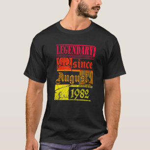 Camiseta aniversário de 40 anos Legendário Desde Agosto De 