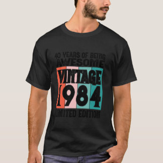 Camiseta aniversário de 40 anos Limited Edition Nascer em 1