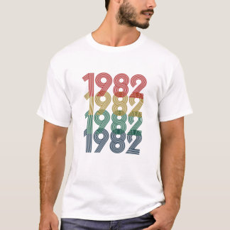 Camiseta aniversário de 40 anos, Nascer 1982, Homens