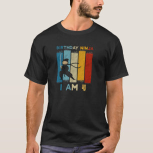 Camiseta aniversário de 40 anos Ninja Lover 40 Anos Engraça