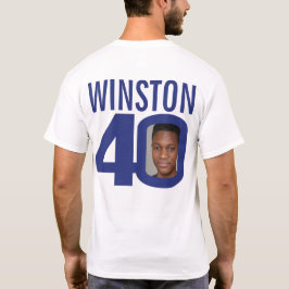 Camiseta aniversário de 40 anos personalizado nome e marinh