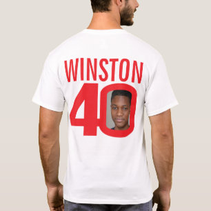 Camiseta aniversário de 40 anos personalizado nome e model