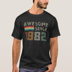 Camiseta aniversário de 40 anos Retro Incrível Desde 1982