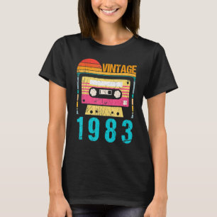 Camiseta aniversário de 40 anos u2013 Cassete Vintage 1983