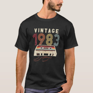 Camiseta aniversário de 40 anos Vintage 1983 Cassette Tape
