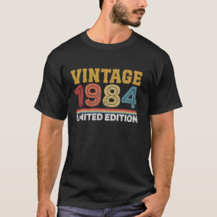 Camiseta aniversário de 40 anos Vintage 1984 Homens Mulhere