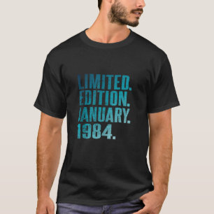 Camiseta aniversário de 40 anos Vintage 1984 Janeiro 40 Ano