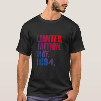 Camiseta aniversário de 40 anos Vintage 1984 Maio 40 Anos H