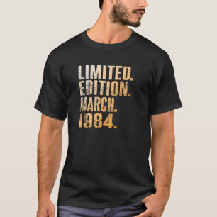 Camiseta aniversário de 40 anos Vintage 1984 Março 40 Anos