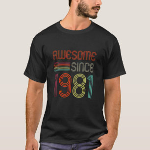 Camiseta aniversário de 40 anos Vintage Incrível Desde 19