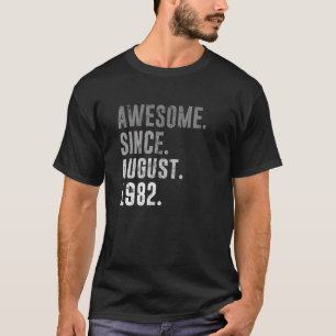 Camiseta aniversário de 40 anos Vintage Incrível Desde Agos