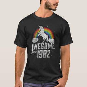 Camiseta aniversário de 40 anos Vintage Unicorn 70s 80s 90s