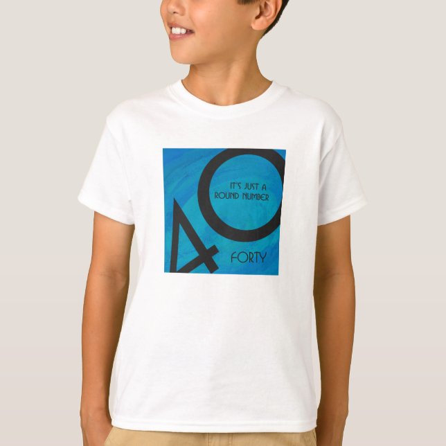 Camiseta Aniversário de 40 Década Azul (Frente)