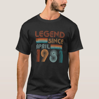 Camiseta Aniversário De 41 Ruas Para Legenda De 41 Anos Des