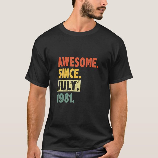 Camiseta Aniversário De 41 ruas Retro 41 Anos Espetacular D (Frente)