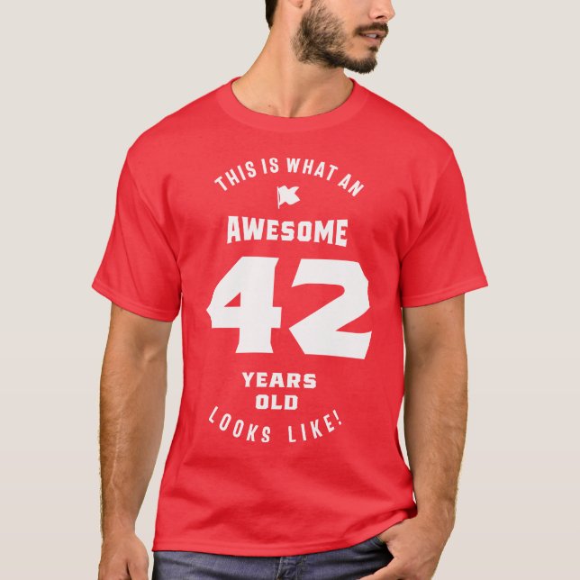 Camiseta Aniversário De 42 Anos (Frente)