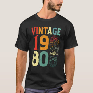 Camiseta Aniversário de 42 Anos Vintage 1980 Acampamento Hi