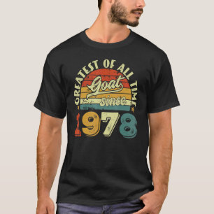 Camiseta Aniversário de 44 anos 44 anos de idade GOAT Desde