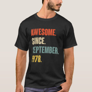 Camiseta Aniversário de 44 anos de 44 desde setembro