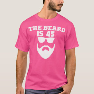 Camiseta Aniversário de 45 anos A barba tem 45 anos