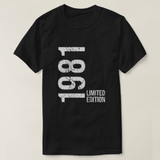 Camiseta Aniversário de 45 anos Vintage 1981 Edição Limitad