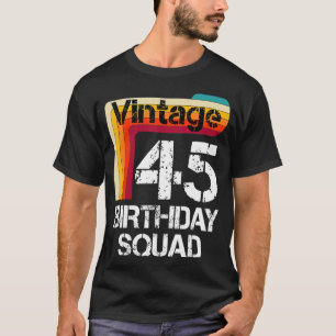 Camiseta Aniversário de 45 anos Vintage 45.a família de ani