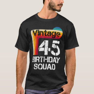 Camiseta Aniversário de 45 anos Vintage 45.a família de ani