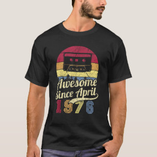 Camiseta Aniversário de 45 anos Vintage Incrível desde 1 de