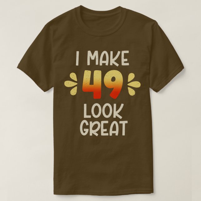 Camiseta Aniversário de 49 anos (Frente do Design)