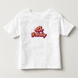 Camiseta Aniversário de 4 anos das crianças