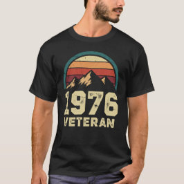 Camiseta Aniversário de 50 anos 1976 Retro Montanhas Sol Vi