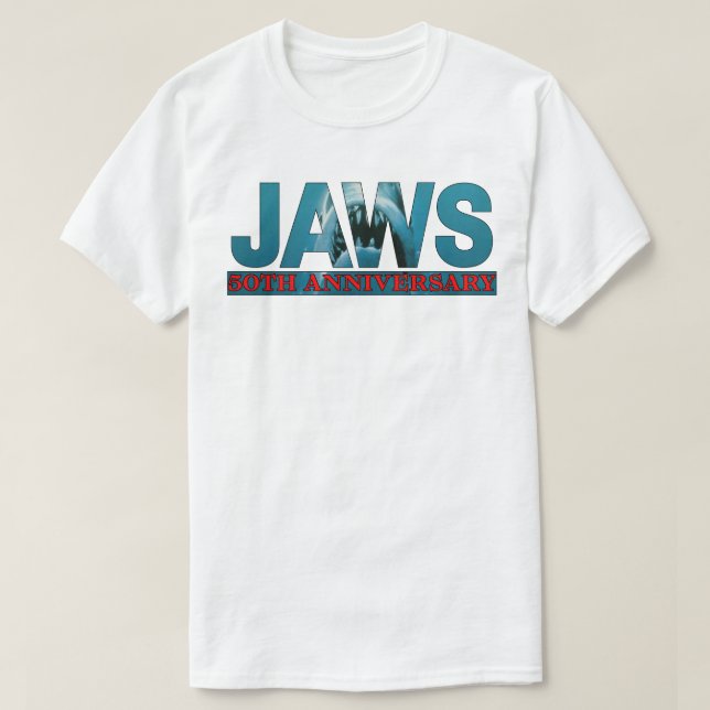 Camiseta Aniversário de 50 anos do JAWS (Frente do Design)
