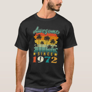 Camiseta Aniversário de 51 anos Vintage Incrível Desde 1972