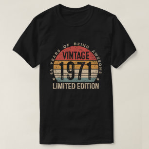 Camiseta Aniversário de 54 anos de homens e mulheres vintag