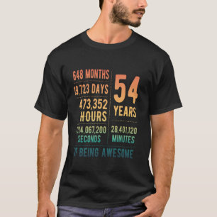 Camiseta Aniversário de 54 anos Homens Mulheres Engraçado 5